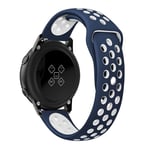 Samsung Galaxy Watch Active kaksivärinen silikoninen ranneke - Sininen / Valkoinen Monivärinen