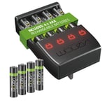 Venom Pro Charge Plug In Wall Battery Charger plus 4 x AAA Rechargeable Batteries