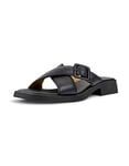 Camper Femme Dana-K201490 Sandales Plates, Noir, 37 EU