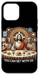 Coque pour iPhone 12 mini Vous pouvez vous asseoir avec Jésus américain et douze apôtres