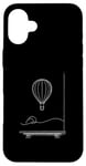 Coque pour iPhone 16 Plus Ballon à air One Line Art Dessin