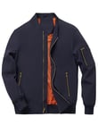 HOOD CREW Men’s Casual Lightweight Bomber Jackets Sportswear Thin Windbreaker with Multi Pockets