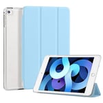 4UBonlife Coque pour iPad Mini 3 2 1 Génération 7,9 Pouces 2014 2013 2012, Housse Étui de Protection Légère Coque Arrière en PC Rigide Translucide Givré pour Apple iPad Mini 7,9 Pouces，Bleu Clair