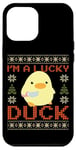 iPhone 12 Pro Max Funny Duck with Knife Meme - I'm a Lucky Duck Ugly Christmas Case