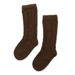 Konges Sløjd wool pointelle sock – cacao brown - 15/16