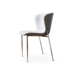 Friends & Founders - Pipe Chair, Brass Legs - Fabric Cat. 2 Loop 031 - Ruokapöydän tuolit - Ida Linea Hildebrand - Beige - Metalli/Tekstiili materiaali