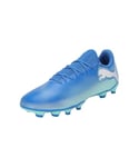 PUMA Unisex Future 7 Play FG/AG Soccer Shoe, HYPERLINK Blue-Mint White, 12 UK