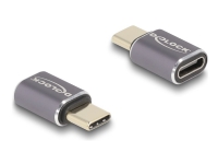 Delock - USB-adapter - 24 pin USB-C (hane) till 24 pin USB-C (hona) - USB 3.2 / Thunderbolt 3 / DisplayPort 1.4 - 20 V - 5 A - USB-strömförsörjning (100W), Stöd för Power Delivery 3.0, upp till 40 Gbps dataöverföringshastighet - antracit