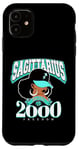 iPhone 11 Sagittarius 2000 Turquoise Birthday Afro Zodiac Queen Case