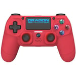 Manette de Jeu PlayStation 4 / PC sans fil Dragon Shock 4 Officielle Rouge. Haute performance DS4 double Vibration. Pour PS4