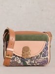 White Stuff Lola Floral Leather Camera Bag, Pink/Multi