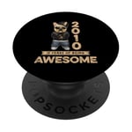 2010 15 Years of Being Awesome Bulldog Chien Vintage PopSockets PopGrip Adhésif