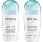 Biotherm - 2 x Deo Pure Roll-On 75 ml