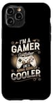 Coque pour iPhone 11 Pro Gamer Godfather pour hommes, jeux vidéo amusants, vintage