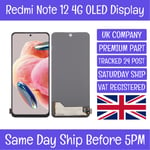 Xiaomi Redmi Note 12 4G 23021RAAEG OLED LCD Screen Display Touch Digitizer