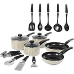 Morphy Richards Equip 14 Piece Cookware Set (3 Pots + 2 Saucepans + 9 Utensils)