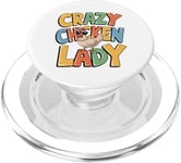 Crazy Chicken Lover Hen Mom, Farm Fresh Eggs Farmer PopSockets PopGrip pour MagSafe