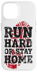 iPhone 14 Running Runner Half Marathon Vintage Run Hard Or Stay Home Case