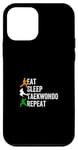 Coque pour iPhone 12 mini Eat Sleep Taekwondo Repeat - Arts martiaux de taekwondo