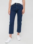 Levi's 501&reg; Crop High Waist Straight Leg Jean - Salsa Stonewash, Blue, Size 28, Inside Leg 26, Women