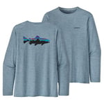 Patagonia M's L/S Cap Cool Daily Fish Graphic Shirt Fitz Roy Trout: St