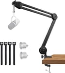 Bras Micros Pieds Et Support De Table Robuste Pour Micros Bras De Studio Professionnel Support De Microphone Avec Pince Micros Attaches De Câble (Noir)