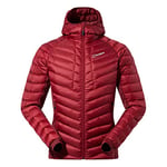 Berghaus Men's Tephra Stretch Reflect Hooded Insulated Down Jacket, Extra Warmth, Durable Design, Red Dahlia/Syrah, 3XL