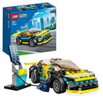 LEGO 60383 City La Voiture de Sport Électrique, Jouet pour Garçons et Filles de 5 Ans, Set de Voiture de Course, avec Minifigurine de Pilote, Idée Cadeau