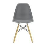 Vitra Eames Plastic Side Chair RE DSW stol 56 granite grey-golden maple