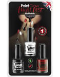 3 stk Vamp Me Up Nail Polish/Neglelakk - Svart, Hvit og Rød