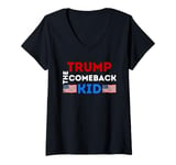 Womens Donald Trump The Comeback Kid Apparel Show Support For Trump V-Neck T-Shirt