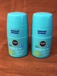 Nivea Sun Roll On Kids Protect and Care Green SPF50+ 50ml Handy Size Holidays