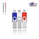 VIEKUU Clé USB 2.0 Lot de 3 Pièces Flash Drive 16 Go pour Ordinateur, Lecteur, Télévision, Automobile,etc, avec Couleur Mixte (3 PCS