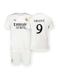 Real Madrid Home Kit Jersey and Shorts, Season 24/25, Mbappé, 6 Years, Replica Shirt with Official License