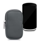 kwmobile Case Compatible with Garmin Edge 1030/1030 Plus / 1000 - Protective Zippered Pouch Holder for Bike GPS - Grey