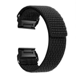 För Garmin Tactix 7 Pro/Fenix 7X/Fenix 6X Pro 26mm Nylon klockarmband handledsrem ersättning Svart, Svart Black, Black Style B Other Smartwatch Model