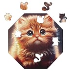 Milliwood Puzzle Bois 46 Pièces - Cali Cat – Puzzle 4 años Casse-Tête Jigsaw Puzzle Enfant Puzzle Adulte Bois Adultes Animaux Puzzle Original Wooden Puzzle 29x29cm