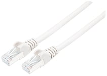 Intellinet Network Patch Cable, Cat7 Cable/Cat6A Plugs, 2m, White, Copper, S/FTP, LSOH / LSZH, PVC, RJ45, Gold Plated Contacts, Snagless, Booted, Polybag