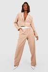 Contrast Waistband Relaxed Fit Tailored Trousers