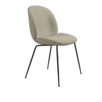 Gubi - Beetle Dining Chair Conic Base Black - Fully Upholstered Light Bouclé 008 - Matstolar - GamFratesi - Svart - Metall/Textilmaterial