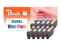 Peach Combi-Pack E29xl - 10-Pack - Svart, Gul, Cyan, Magenta - Kompatibel - Återanvänd - Bläckpatron (Alternativ För: Epson 29Xl) - För Epson Expression Home Xp-235, 245, 247, 332, 335, 342, 345, 432, 435, 442, 445