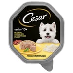 Cesar Senior 10+ i portionsform 14 x 150 g - Med kyckling och ris