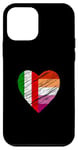 Coque pour iPhone 12 mini Drapeau LGBTQ Italie Lesbienne Pride Cœur Amour LGBTQIA