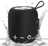 Enceinte Bluetooth étanche sans fil pour douche - Boîte à musique stéréo - Son surround portable - Pour la maison, l'extérieur et les voyages (noir)