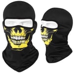 Moottoripyörä Balaclava Skull Print Moto Kokonaamari Tuulenpitävä Hiihto Pään Kaulanlämmitin Pyöräily Biker Huppu Lippalakki Miesten kypärävuori