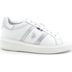 Chaussures U.S Polo Assn.  U.S. POLO Sneaker Leather White Silver CARDI001