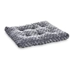 Amazon Basics Lavable en machine Coussin pour animal domestique, Chien, Gris motif spirale, L 117 x l 74 x H 10 cm