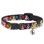 Buckle Down Disney Princess Poses/Castle Silhouettes Violet/Multicolore Disney Breakaway Collier pour Clip en Plastique