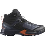 Salomon Men's X Ultra Alpine Mid GORE-TEX Blue Nights/Black/Red Orange, Blue Nights / Black / Red Orange, 47 1/3