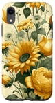 iPhone XR Yellow Floral Flower Daisy Tulip Sunflower Garden Pattern Case